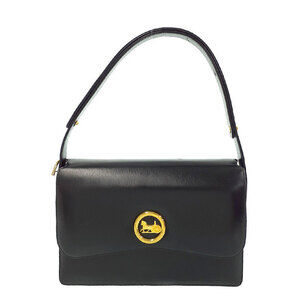 Celine Horse Carriage shoulder bag black leather